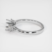 18K White Gold Three Stone Ring Setting Image