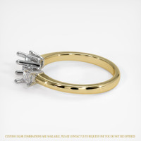 14K White & Yellow Three Stone Ring Setting Image