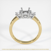 14K White & Yellow Three Stone Ring Setting Image