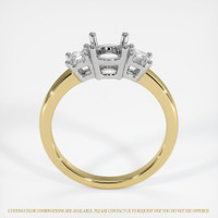 18K White & Yellow Three Stone Ring Setting Image