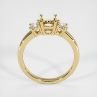 10K Yellow Gold Three Stone Ring Setting Image