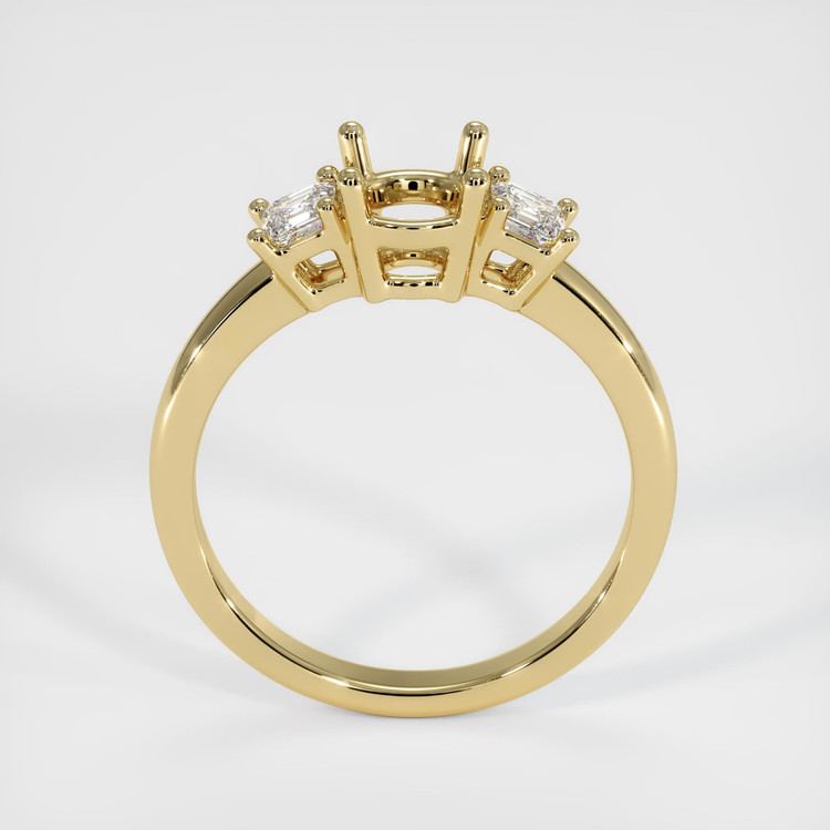 10K Yellow Gold Three Stone Ring Setting