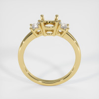 18K Yellow Gold Three Stone Ring Setting Image
