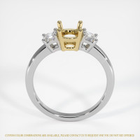 14K Yellow & White Three Stone Ring Setting Image