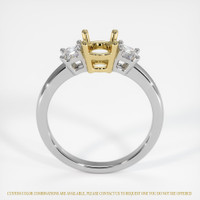 18K Yellow & White Three Stone Ring Setting Image