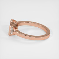 14K Rose Gold Three Stone Ring Setting Image