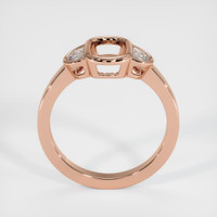 14K Rose Gold Three Stone Ring Setting Image