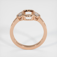 18K Rose Gold Three Stone Ring Setting Image