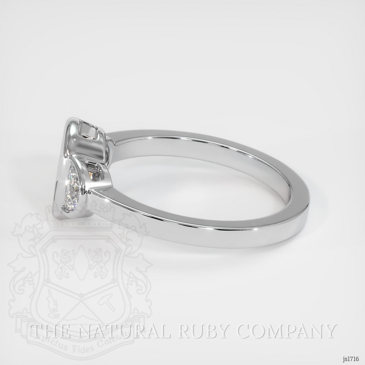 18K White Gold Three Stone Ring Setting