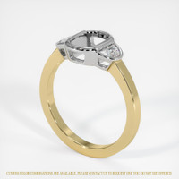 14K White & Yellow Three Stone Ring Setting Video