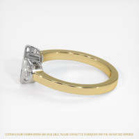 14K White & Yellow Three Stone Ring Setting Image