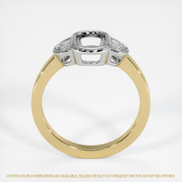 14K White & Yellow Three Stone Ring Setting Image