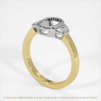 18K White & Yellow Three Stone Ring Setting Video