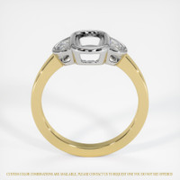 18K White & Yellow Three Stone Ring Setting Image