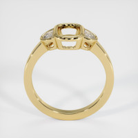 10K Yellow Gold Three Stone Ring Setting Image
