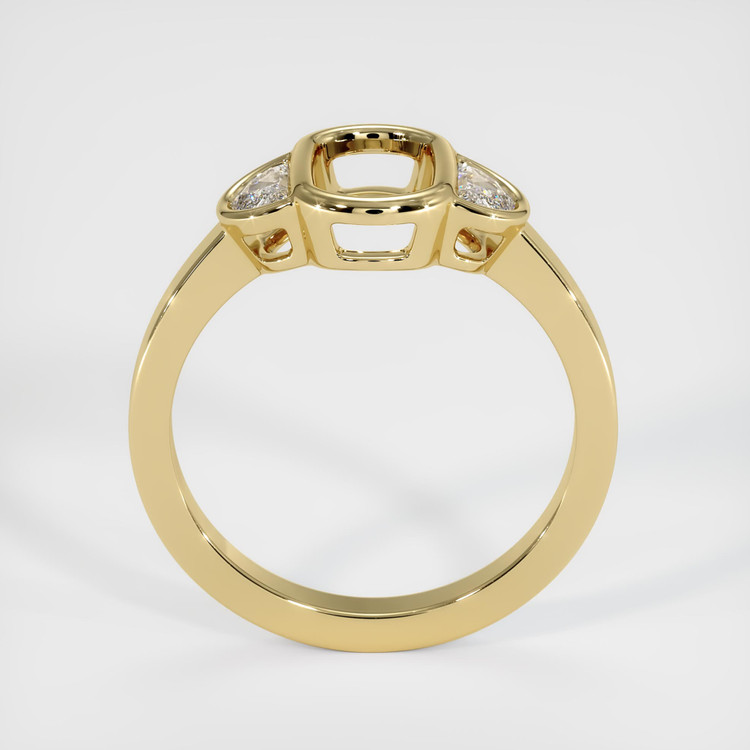14K Yellow Gold Three Stone Ring Setting