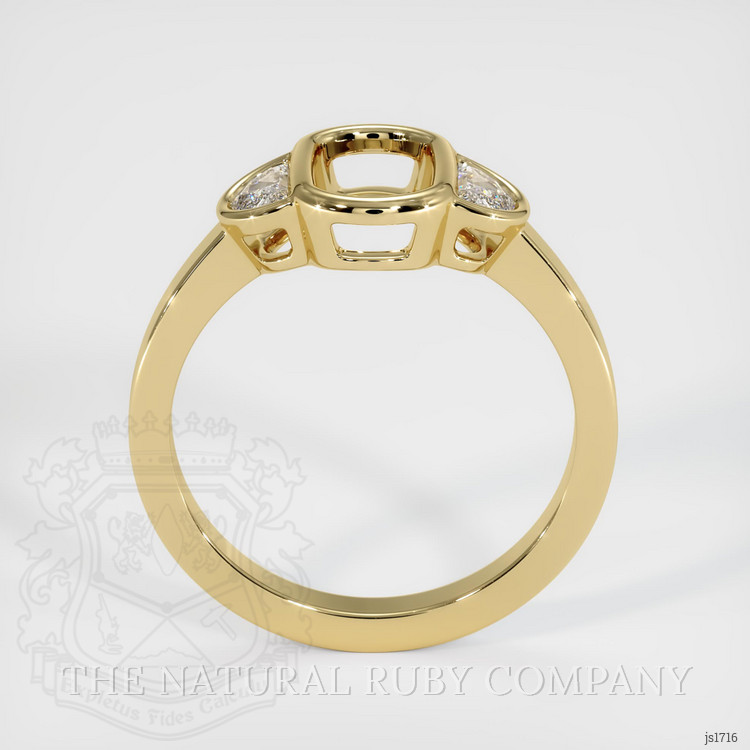14K Yellow Gold Three Stone Ring Setting