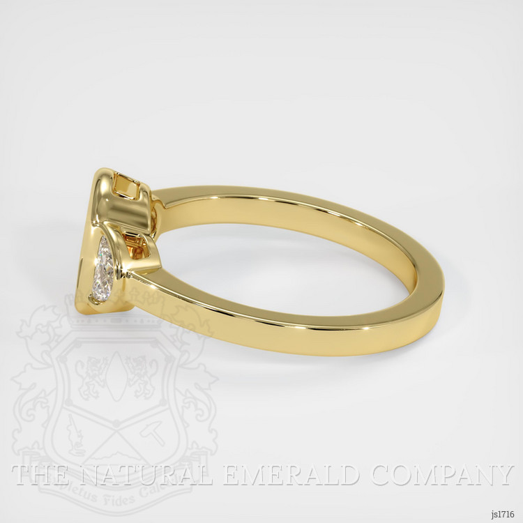 18K Yellow Gold Three Stone Ring Setting