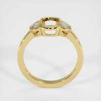 18K Yellow Gold Three Stone Ring Setting Image