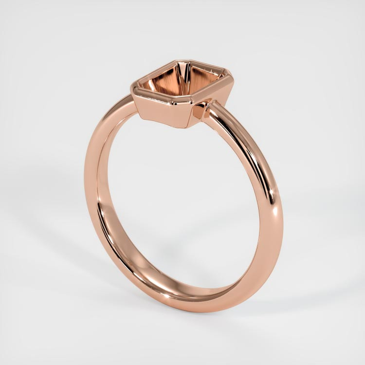 14K Rose Gold Men's Ring Setting