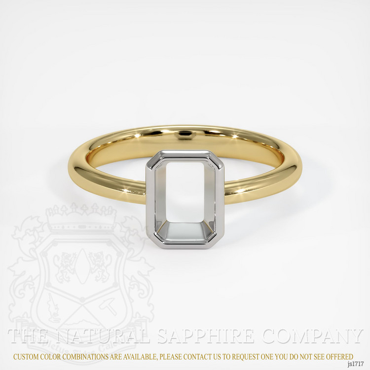 14K White & Yellow Men's Ring Setting