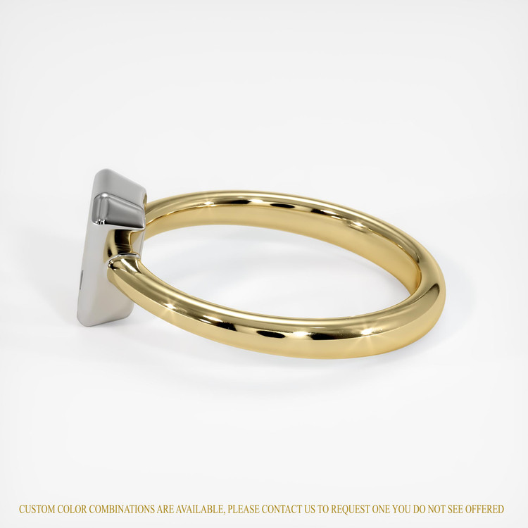 18K White & Yellow Men's Ring Setting