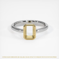 14K Yellow & White Men's Ring Setting Image