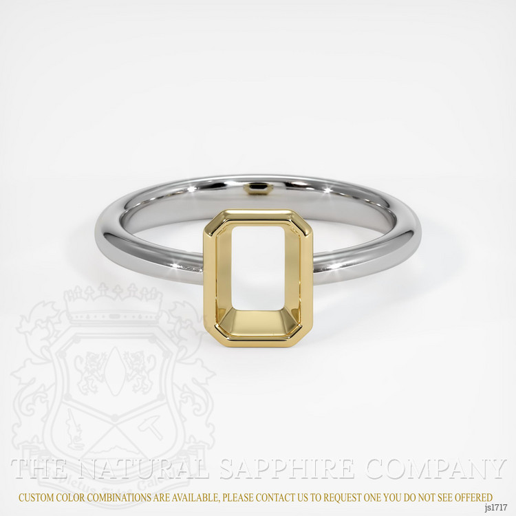 14K Yellow & White Men's Ring Setting