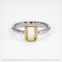 18K Yellow & White Men's Ring Setting Image