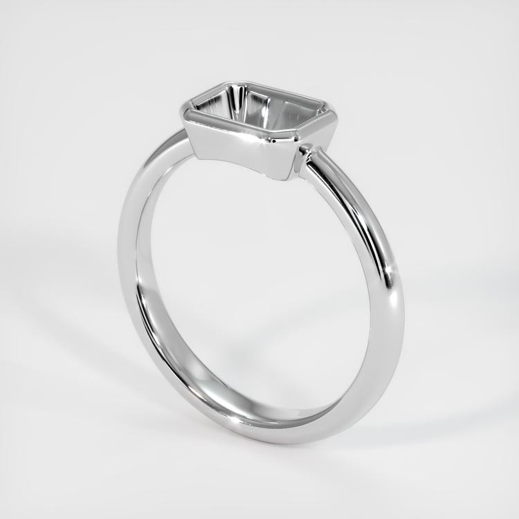 14K White Gold Men's Ring Setting