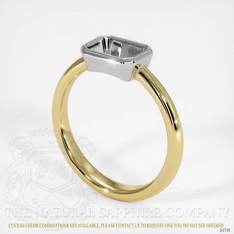 14K White & Yellow Men's Ring Setting
