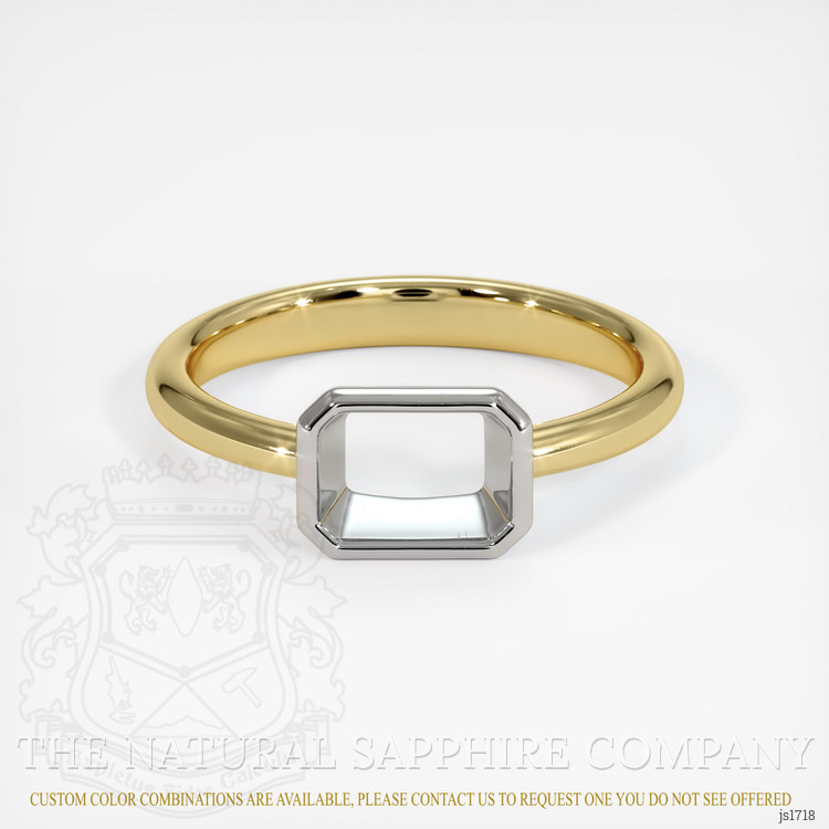14K White & Yellow Men's Ring Setting