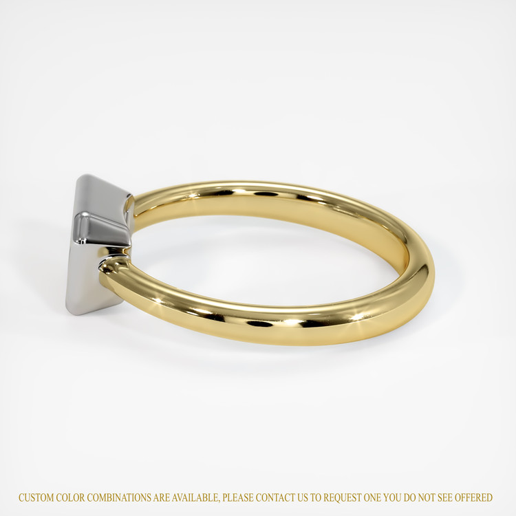 14K White & Yellow Men's Ring Setting