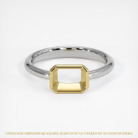 14K Yellow & White Men's Ring Setting Image