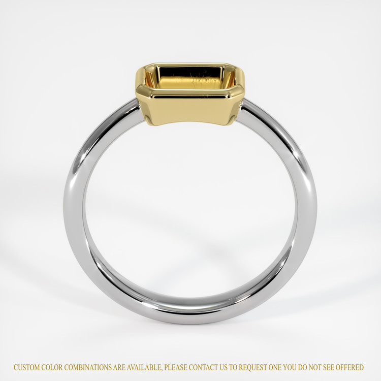 14K Yellow & White Men's Ring Setting