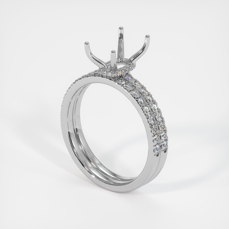 Platinum 950 Pave Ring Setting