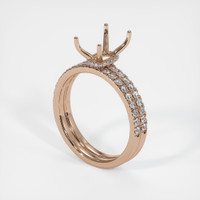 14K Rose Gold Pave Ring Setting Video