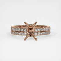 14K Rose Gold Pave Ring Setting Image