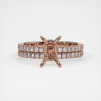 14K Rose Gold Pave Ring Setting Image