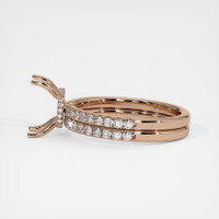 14K Rose Gold Pave Ring Setting Image
