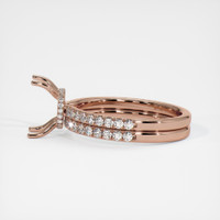 14K Rose Gold Pave Ring Setting Image