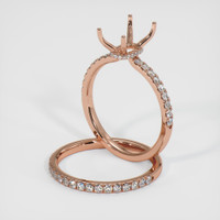 14K Rose Gold Pave Ring Setting Image
