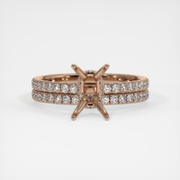 18K Rose Gold Pave Ring Setting Image