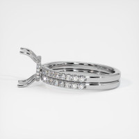 14K White Gold Pave Ring Setting Image