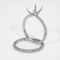 14K White Gold Pave Ring Setting Image