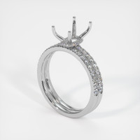 18K White Gold Pave Ring Setting Video