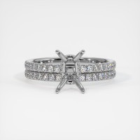 18K White Gold Pave Ring Setting Image