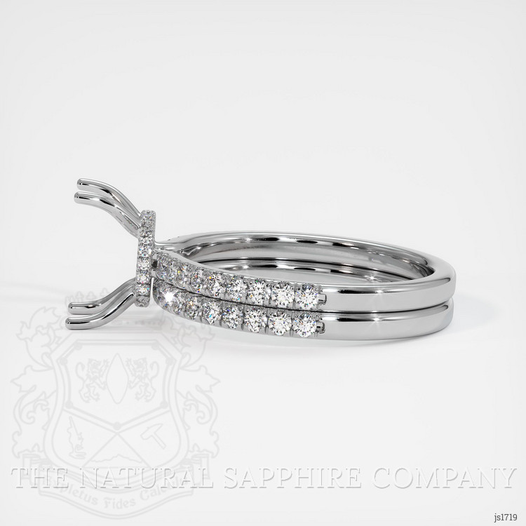 18K White Gold Pave Ring Setting