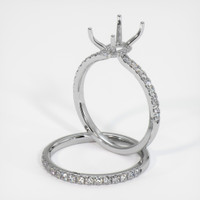 18K White Gold Pave Ring Setting Image