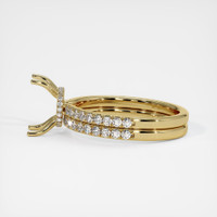 18K Yellow Gold Pave Ring Setting Image